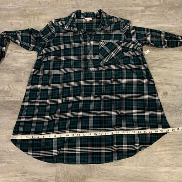 Plaid Long Sleeve Popover Tunic Materni… - Picture 5 of 11